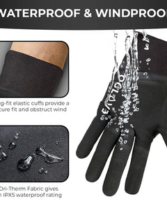 Football Cycling Gloves Waterproof Winter Warm Thermal Grip Mens Womens Adults