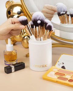 Professional Makeup Brushes Set (12Pcs), Pearl Flash Handles, Comfortable to Hold and Easy to Use. Full Face Travel Make up Brushes Set Professional with Case