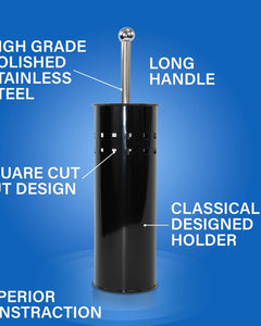 3 Litre Bathroom Pedal Rubbish Waste Bin and Toilet Brush Holder Set