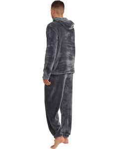 Snuggaroo Mens Soft Fleece Hooded Pjs Pyjama Bottoms Top Loungewear Set
