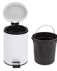 3 Litre Bathroom Pedal Rubbish Waste Bin and Toilet Brush Holder Set