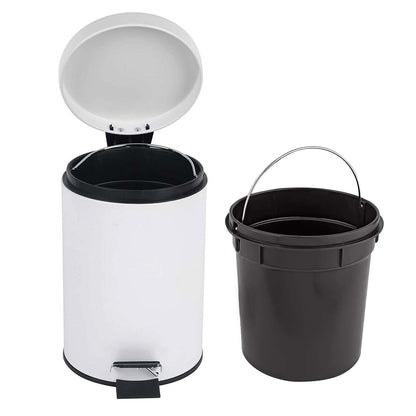 3 Litre Bathroom Pedal Rubbish Waste Bin and Toilet Brush Holder Set
