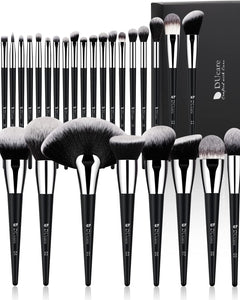 Professional Makeup Brush Set 32Pcs Makeup Brushes Premium Synthetic Kabuki Foundation Blending Brush Face Powder Blush Concealers Eye Shadows
