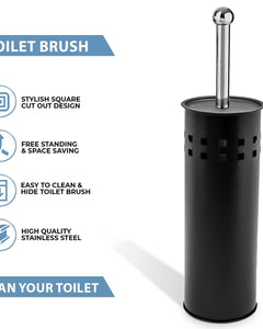 3 Litre Bathroom Pedal Rubbish Waste Bin and Toilet Brush Holder Set
