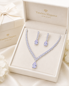 Celeste Teardrop Crystal Necklace & Earring Set